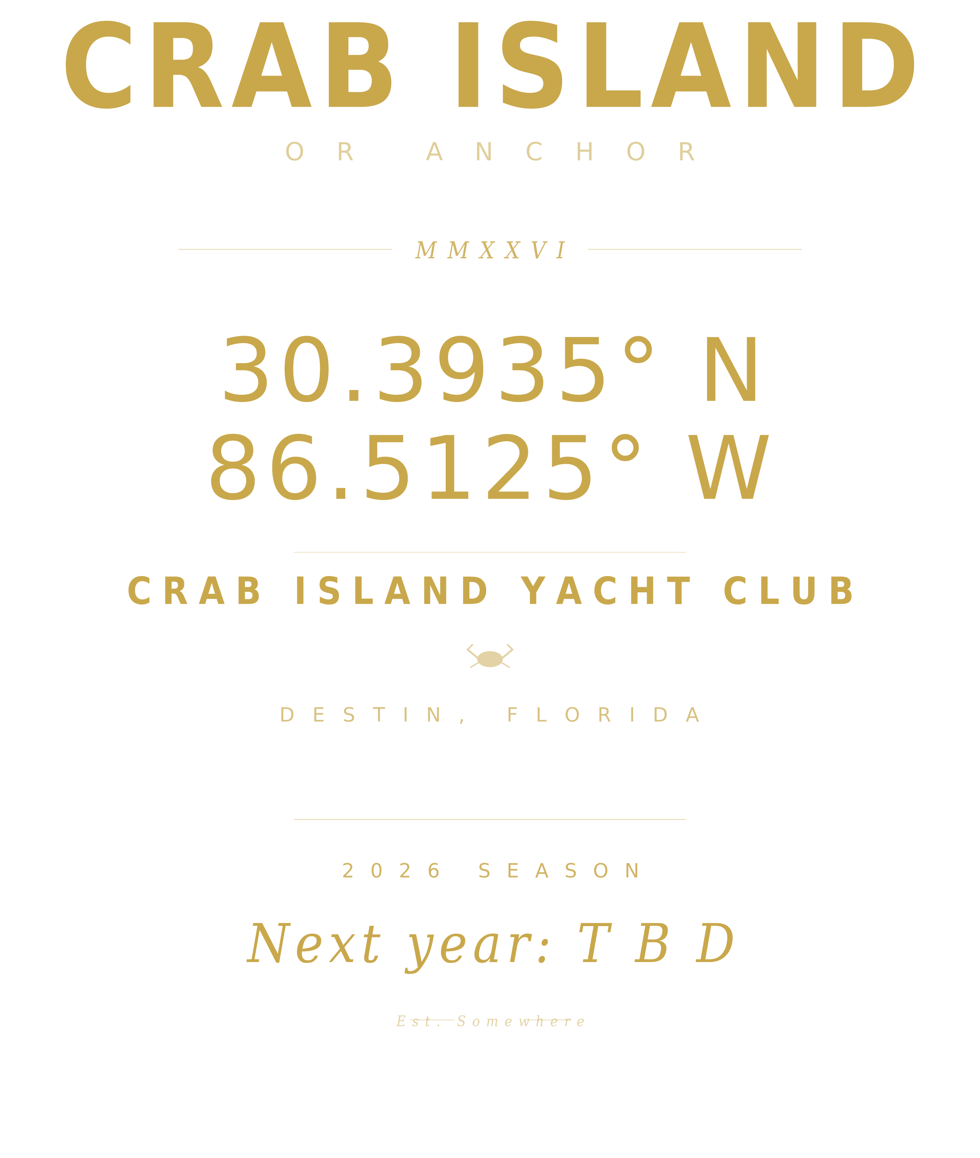 CIYC 2026 Season back-print, gold ink.